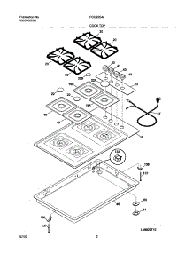 03 - Main Top parts for Frigidaire Cooktop FGC30S4ASB from AppliancePartsPros.com