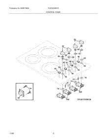 03 - Controls parts for Frigidaire Cooktop PLEC30S9ECC from AppliancePartsPros.com