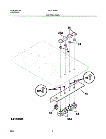 03 - Control Panel parts for Frigidaire Cooktop GLEC30S8AQB from AppliancePartsPros.com