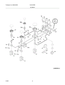 05 - Burner parts for Frigidaire Cooktop GLGC30S8KSB from AppliancePartsPros.com