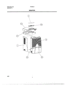 02 - Wrapper parts for Frigidaire Dehumidifier FDH30J1 from AppliancePartsPros.com