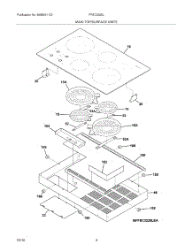 05 - Maintop / Surface Elements parts for Frigidaire Cooktop FFEC3225LBA from AppliancePartsPros.com