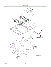 03 - Maintop parts for Frigidaire Cooktop FGC30C3AUC from AppliancePartsPros.com