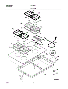 03 - Maintop parts for Frigidaire Cooktop FGC30S8JBA from AppliancePartsPros.com