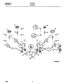 03 - Burners parts for Frigidaire Cooktop FGC36S5HBA from AppliancePartsPros.com
