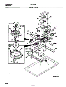03 - Burner Parts parts for Frigidaire Cooktop FGC6X9XESA from AppliancePartsPros.com