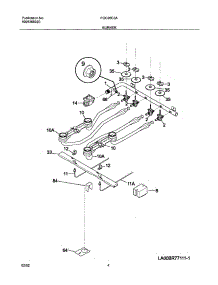 05 - Burner parts for Frigidaire Cooktop FGC26C3AWB from AppliancePartsPros.com