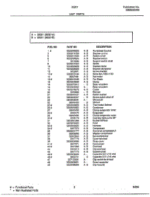 Unit parts for Frigidaire Dehumidifier 93301A from AppliancePartsPros.com
