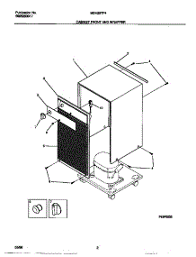 02 - Cabinet Front And Wrapper parts for Frigidaire Dehumidifier MDH25TF4 from AppliancePartsPros.com