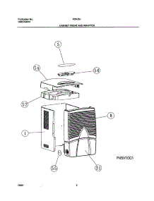 03 - Cabinet Front And Wrapper parts for Frigidaire Dehumidifier FDH25J4 from AppliancePartsPros.com