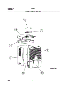 03 - Cabinet Front And Wrapper parts for Frigidaire Dehumidifier FDH30J4 from AppliancePartsPros.com