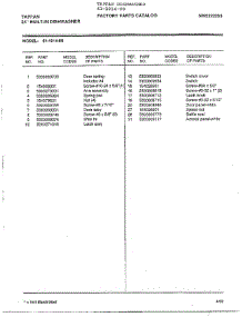 Tappan 24" Built-In Dishwasher Page 3 parts for Frigidaire Dishwasher 61-1014-00 from AppliancePartsPros.com
