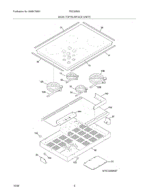 05 - Maintop parts for Frigidaire Cooktop FEC32S6ASF from AppliancePartsPros.com