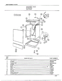 Dishwasher Page 8 parts for Frigidaire Dishwasher 1236B from AppliancePartsPros.com
