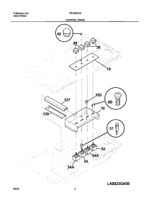 03 - Control Panel parts for Frigidaire Cooktop FEC36C2AQC from AppliancePartsPros.com