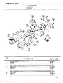 Dishwasher Page 10 parts for Frigidaire Dishwasher 1236B from AppliancePartsPros.com