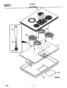 03 - Main Top / Body parts for Frigidaire Cooktop FEC3X7XASF from AppliancePartsPros.com