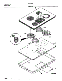 03 - Main Top parts for Frigidaire Cooktop FEC3X9XESA from AppliancePartsPros.com