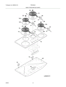 05 - Main Top parts for Frigidaire Cooktop FEC36C2ASD from AppliancePartsPros.com