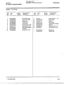 Tappan 24" Built-In Dishwasher Page 2 parts for Frigidaire Dishwasher 61-1014-00 from AppliancePartsPros.com
