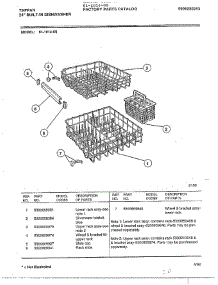 Tappan 24" Built-In Dishwasher parts for Frigidaire Dishwasher 61-1014-00 from AppliancePartsPros.com