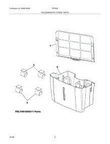 03 - Recommended Spare Parts parts for Frigidaire Dehumidifier FDF50S1ENG12 from AppliancePartsPros.com