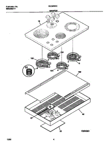 03 - Maintop parts for Frigidaire Cooktop FEC9X6XESA from AppliancePartsPros.com