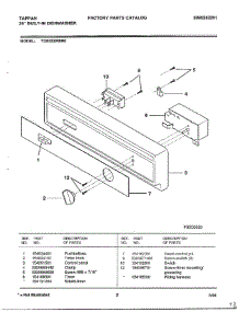 24" Built-In Dishwasher Page 2 parts for Frigidaire Dishwasher 68-1075 from AppliancePartsPros.com