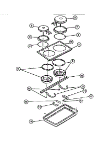 08 - Top Frame, Elements parts for Frigidaire Cooktop RBD139NM0 from AppliancePartsPros.com
