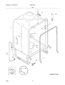 07 - Tub parts for Frigidaire Dishwasher DGBD2432KW1 from AppliancePartsPros.com