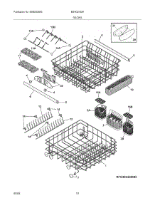 13 - Racks parts for Frigidaire Dishwasher BGHD2433KB1 from AppliancePartsPros.com