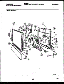 04 - Door Parts parts for Frigidaire Dishwasher DW1100PW1 from AppliancePartsPros.com