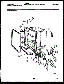 05 - Tub And Frame Parts parts for Frigidaire Dishwasher DW1100PW1 from AppliancePartsPros.com