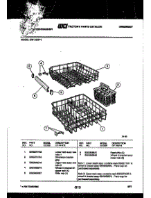 08 - Racks And Trays parts for Frigidaire Dishwasher DW1100PW1 from AppliancePartsPros.com