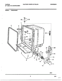 24" Built-In Dishwasher Page 6 parts for Frigidaire Dishwasher 68-1075 from AppliancePartsPros.com