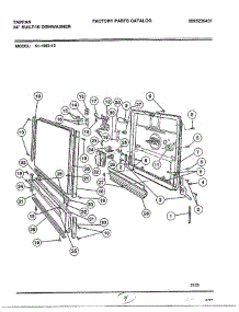 Front Panel parts for Frigidaire Dishwasher 61-1093-10 from AppliancePartsPros.com