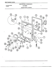 Inner Panel & parts for Frigidaire Dishwasher 1266C from AppliancePartsPros.com