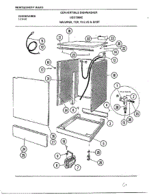 Wrapper, Top. Valve & Base parts for Frigidaire Dishwasher 1266C from AppliancePartsPros.com