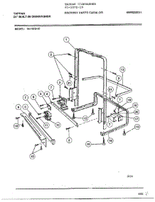 24" Built-In Dishwasher Page 7 parts for Frigidaire Dishwasher 61-1072-10 from AppliancePartsPros.com