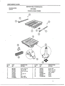 Racks & Wash Tower parts for Frigidaire Dishwasher 1266C from AppliancePartsPros.com