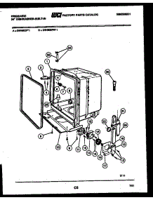 05 - Tub And Frame Parts parts for Frigidaire Dishwasher DW4600PW1 from AppliancePartsPros.com
