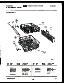08 - Racks And Trays parts for Frigidaire Dishwasher DW3200PW1 from AppliancePartsPros.com