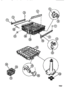 07 - Dish Racks, Rollers, Silverware Bas parts for Frigidaire Dishwasher DW4500FW1 from AppliancePartsPros.com