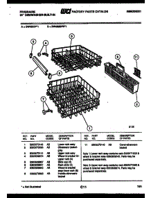 08 - Racks And Trays parts for Frigidaire Dishwasher DW4600PW1 from AppliancePartsPros.com