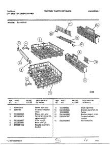 Lower / Upper Rack parts for Frigidaire Dishwasher 61-1093-10 from AppliancePartsPros.com