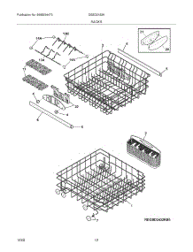 13 - Racks parts for Frigidaire Dishwasher DGBD2432KF1 from AppliancePartsPros.com