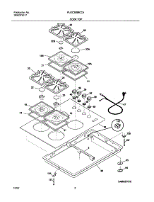 03 - Maintop parts for Frigidaire Cooktop PLGC30S8CCA from AppliancePartsPros.com