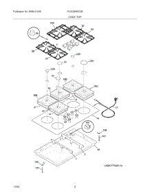 03 - Maintop parts for Frigidaire Cooktop PLGC36S9CCB from AppliancePartsPros.com