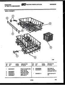 08 - Racks And Trays parts for Frigidaire Dishwasher DW2508PW1 from AppliancePartsPros.com
