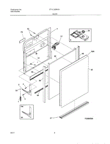 05 - Door parts for Frigidaire Dishwasher F71C12PHS1 from AppliancePartsPros.com